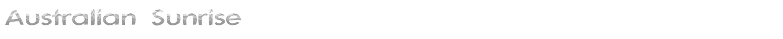 Australian Sunrise font preview
